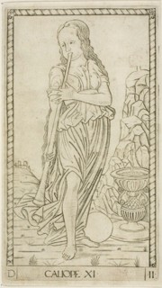 Calliope, plate eleven from Apollo and the Muses, c.1465. Creator: Unknown.