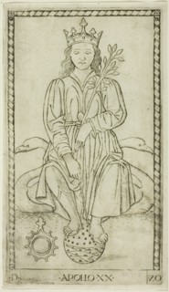 Apollo, plate 20 from Apollo and the Muses, c.1465. Creator: Unknown.
