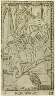 The Emperor, plate nine of The Ranks and Conditions of Men, c.1465. Creator: Unknown.