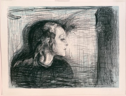 The Sick Child I, 1896. Creator: Edvard Munch.