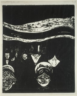 Anxiety, 1896. Creator: Edvard Munch.