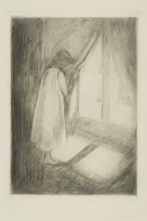 The Girl at the Window, 1894. Creator: Edvard Munch.