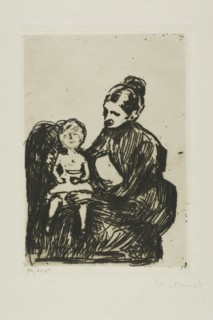 Nurse with a Boy/The Mother and the Crying Child, 1902. Creator: Edvard Munch.