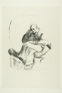 Seated Man, 1912-14. Creator: Edvard Munch.