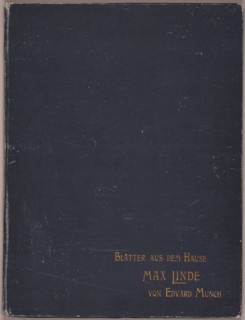 Portfolio cover and colophon page, from Max Linde's House, 1902. Creator: Edvard Munch.
