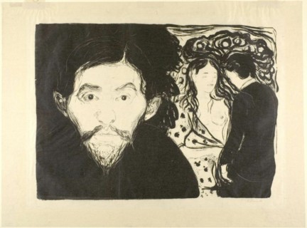 Jealousy I, 1896, printed after 1906. Creator: Edvard Munch.