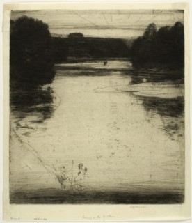 After-Glow (or Evening) on the Findhorn, 1907. Creator: David Young Cameron.