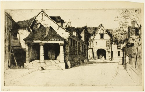 Old Museum, Beauvais, 1917. Creator: David Young Cameron.