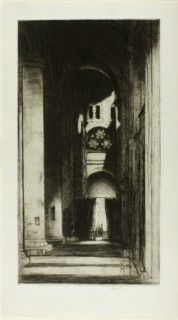 Tewkesbury Abbey, 1915. Creator: David Young Cameron.