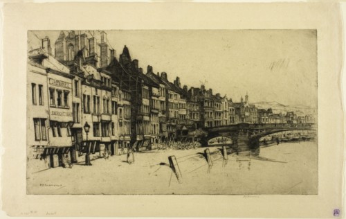 Dinant, plate nine from the Belgian Set, 1907. Creator: David Young Cameron.