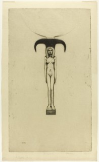 An Egyptian Mirror, 1909. Creator: David Young Cameron.