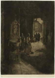 Church Interior, Venice, plate sixteen from the North Italian Set, 1896. Creator: David Young Cameron.