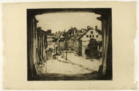 Old La Roche, plate seven from the Belgian Set, 1907. Creator: David Young Cameron.