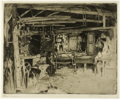 The Smithy, 1896. Creator: David Young Cameron.