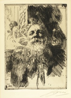 Auguste Rodin, 1906. Creator: Anders Leonard Zorn.