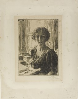 The Crown-Princess Margaret of Sweden, 1914. Creator: Anders Leonard Zorn.