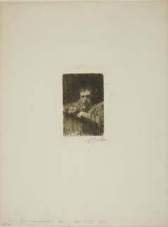 A Painter-Etcher (Self-Portrait), 1889. Creator: Anders Leonard Zorn.