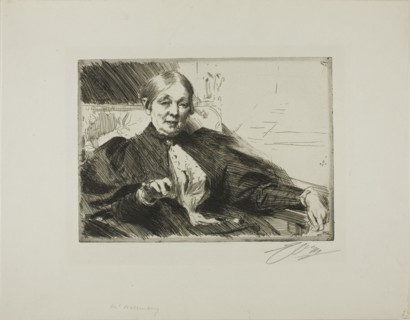 Anna Wallenberg, 1895. Creator: Anders Leonard Zorn.