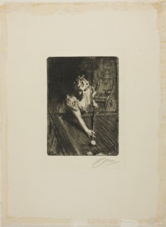 Billiards, 1898. Creator: Anders Leonard Zorn.
