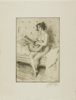 The Guitar-Player, 1900. Creator: Anders Leonard Zorn.