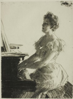 At the Piano, 1900. Creator: Anders Leonard Zorn.