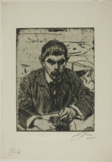 Albert Engström, 1905. Creator: Anders Leonard Zorn.