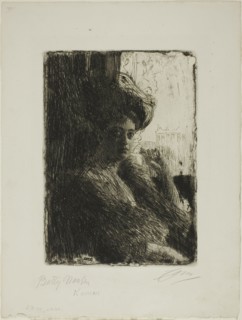Betty Nansen, 1905. Creator: Anders Leonard Zorn.