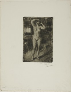 Anna Doing Her Hair, 1906. Creator: Anders Leonard Zorn.
