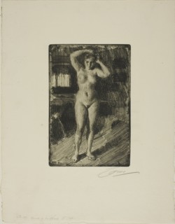 Anna Doing Her Hair, 1906. Creator: Anders Leonard Zorn.