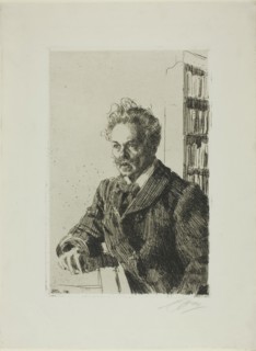 August Strindberg, 1910. Creator: Anders Leonard Zorn.