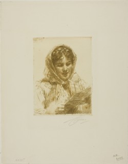 The Letter, 1913. Creator: Anders Leonard Zorn.