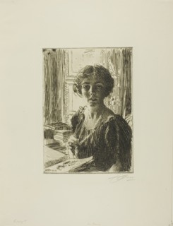 The Crown-Princess Margaret of Sweden, 1914. Creator: Anders Leonard Zorn.