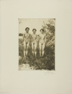 Three Sisters, 1913. Creator: Anders Leonard Zorn.