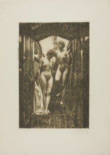 Cabin, 1917. Creator: Anders Leonard Zorn.
