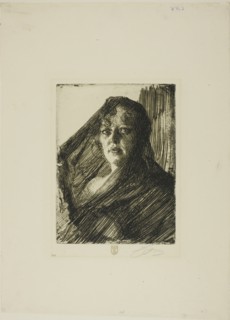 Gerda Lundequist, 1909. Creator: Anders Leonard Zorn.