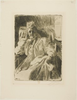 Queen Sophia, 1909. Creator: Anders Leonard Zorn.