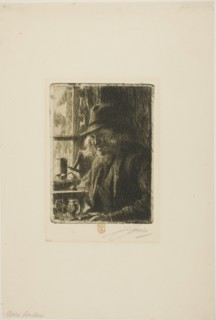 Bosl Anders, Clockmaker at Mora, 1907. Creator: Anders Leonard Zorn.