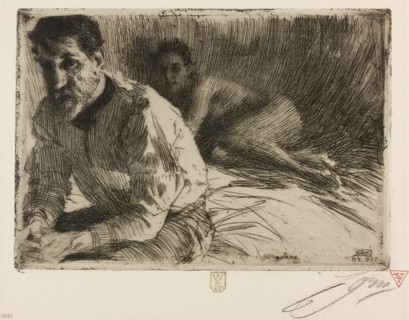 Augustus Saint Gaudens II (Saint Gaudens and his model), 1897. Creator: Anders Leonard Zorn.
