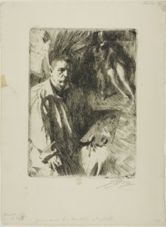 Self-Portrait with Model II, 1899. Creator: Anders Leonard Zorn.