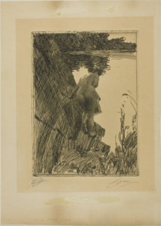 Bather (Evening) II, 1896. Creator: Anders Leonard Zorn.