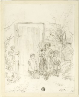 Children by a Door, 1864/99. Creator: Unknown.