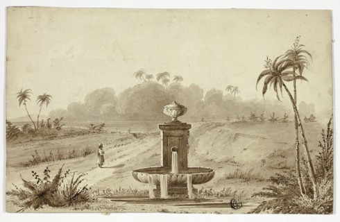 Fountain in Oasis, n.d. Creator: Unknown.