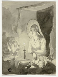 Woman Dressing Fowl, n.d. Creator: Unknown.