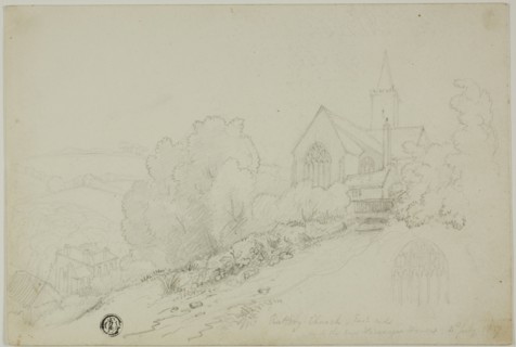 Rattery Church, East End and the new Vicarage House, n.d. Creator: Unknown.