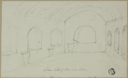 Steam Baths of Nero Near Baiae, 19th century. Creator: Unknown.