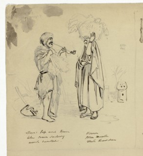 Woman and Beggar, n.d. Creator: Unknown.