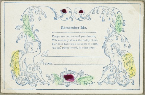 Remember Me (valentine), c.1830. Creator: Unknown.