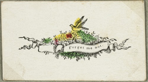 Forget Me Not (valentine), c.1830. Creator: Unknown.