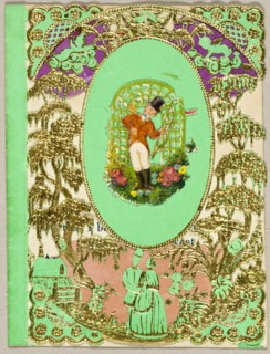 Untitled Valentine (Gentleman Under Arbor), 1860/69. Creator: Unknown.