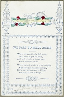 We Part to Meet Again (valentine), c.1830. Creator: Unknown.